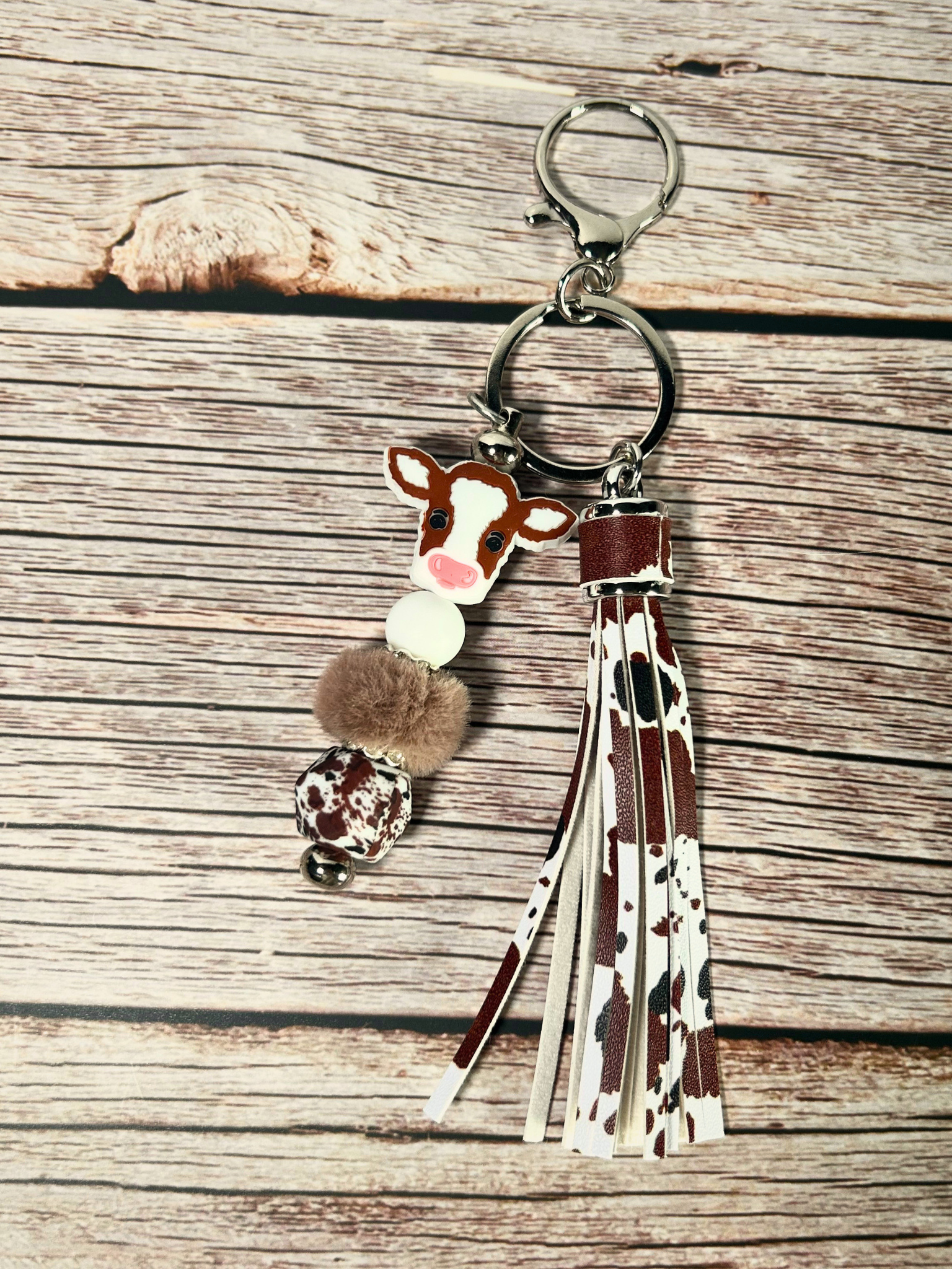 Brown Calf Keychain